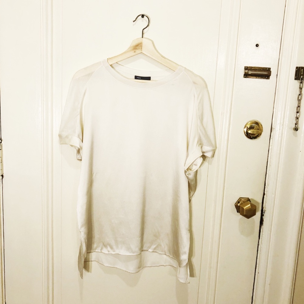 Vince - Cream silk blouse - L